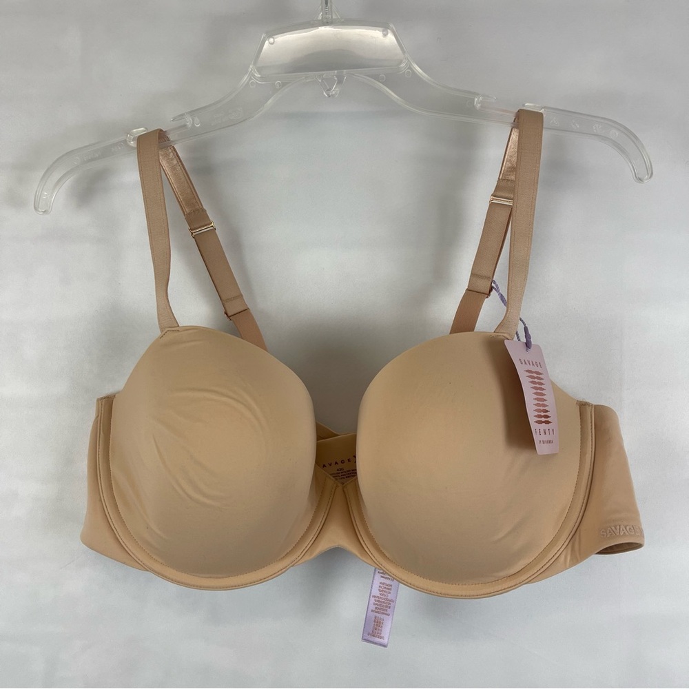 Savage‎ X Fenty Soft N Savage Demi Bra Strapless Nude Beige 42C NEW